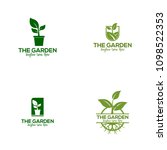 the garden logo set design | Shutterstock .eps vector #1098522353