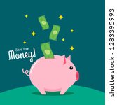 saving money illustration... | Shutterstock .eps vector #1283395993