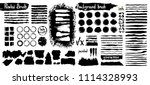 big collection of black paint ... | Shutterstock .eps vector #1114328993