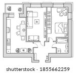 architectural layout of the... | Shutterstock .eps vector #1855662259