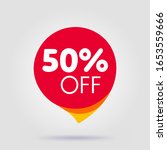 50 percent off discount sticker.... | Shutterstock .eps vector #1653559666
