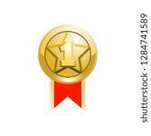 gold badge stars | Shutterstock .eps vector #1284741589
