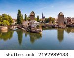 Small photo of barrage vauban and Strasbourg Cathedral with Ill River in Alsace