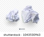 crumpled paper ball. isolated... | Shutterstock .eps vector #1043530963