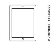 tablet outline style vector... | Shutterstock .eps vector #659365330