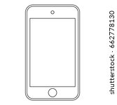 smartphone mobile phone outline ... | Shutterstock .eps vector #662778130