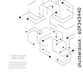 hexagons genetic  science ... | Shutterstock .eps vector #609345440