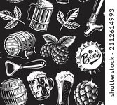 beer seamless pattern in... | Shutterstock .eps vector #2112614993