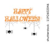 happy halloween banner with... | Shutterstock . vector #1192602046