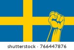 illustration of swedish support ... | Shutterstock . vector #766447876