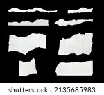 Small photo of Torn paper. Set of torn paper. Torn paper photo with clipping path.