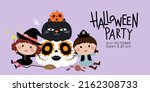 happy halloween invitation card ... | Shutterstock .eps vector #2162308733