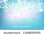 abstract medical background dna ... | Shutterstock .eps vector #1348856990