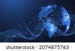 global network connection... | Shutterstock .eps vector #2074875763