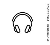 Headphones Earphones Flat Icon. ...