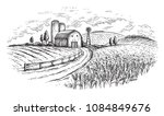 Rural Landscape Field Wheat In...