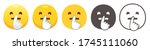 shushing emoji. hush  quiet... | Shutterstock .eps vector #1745111060