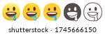 drooling emoji. funny yellow... | Shutterstock .eps vector #1745666150