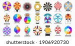 flat spinning fortune wheel.... | Shutterstock .eps vector #1906920730