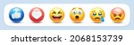 emoji reactions. thumb up like  ... | Shutterstock .eps vector #2068153739