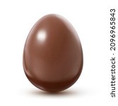 chocolate egg. brown easter egg ... | Shutterstock .eps vector #2096965843