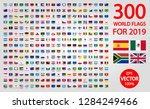 300 world flags for 2019 | Shutterstock .eps vector #1284249466
