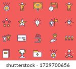 set of success related vector... | Shutterstock .eps vector #1729700656