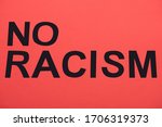 top view of black no racism... | Shutterstock . vector #1706319373