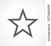 star icon in flat design. gray... | Shutterstock .eps vector #557666509