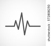 Gray Heartbeat Icon. Vector...