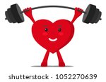 a healthy heart raises the bar... | Shutterstock .eps vector #1052270639