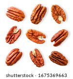 Peeled Pecan Nuts Close Up On A ...