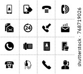 contact icons. vector... | Shutterstock .eps vector #768719026