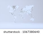 white map isolated on white... | Shutterstock . vector #1067380640