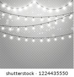 christmas lights isolated... | Shutterstock .eps vector #1224435550