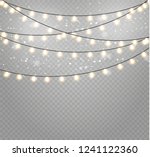 christmas lights isolated... | Shutterstock .eps vector #1241122360