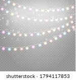 christmas lights isolated... | Shutterstock . vector #1794117853