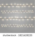 christmas lights isolated... | Shutterstock . vector #1821628220