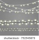 christmas lights isolated on... | Shutterstock .eps vector #752545873