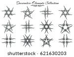 collection of decorative... | Shutterstock .eps vector #621630203