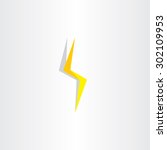 thunder lighting bolt yellow... | Shutterstock .eps vector #302109953
