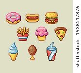 pixel art   fast food | Shutterstock .eps vector #1938517876