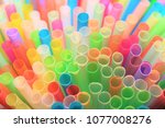 straw straws plastic drinking background colourful  full screen many group plastic single use ban banned straw  in EU concept - stock photo, stock photograph image picture 