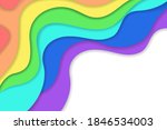 abstract wavy rainbow colors... | Shutterstock .eps vector #1846534003