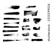 set of ink stains and strips ... | Shutterstock .eps vector #1523199026