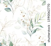 Seamless Watercolor Floral...
