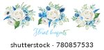 watercolor floral illustration  ... | Shutterstock . vector #780857533