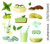 mint food set  collection of... | Shutterstock .eps vector #1702761643