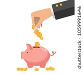 savings pig ethereum currency.  | Shutterstock .eps vector #1059991646