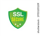 secure ssl encryption logo ... | Shutterstock .eps vector #1953105109